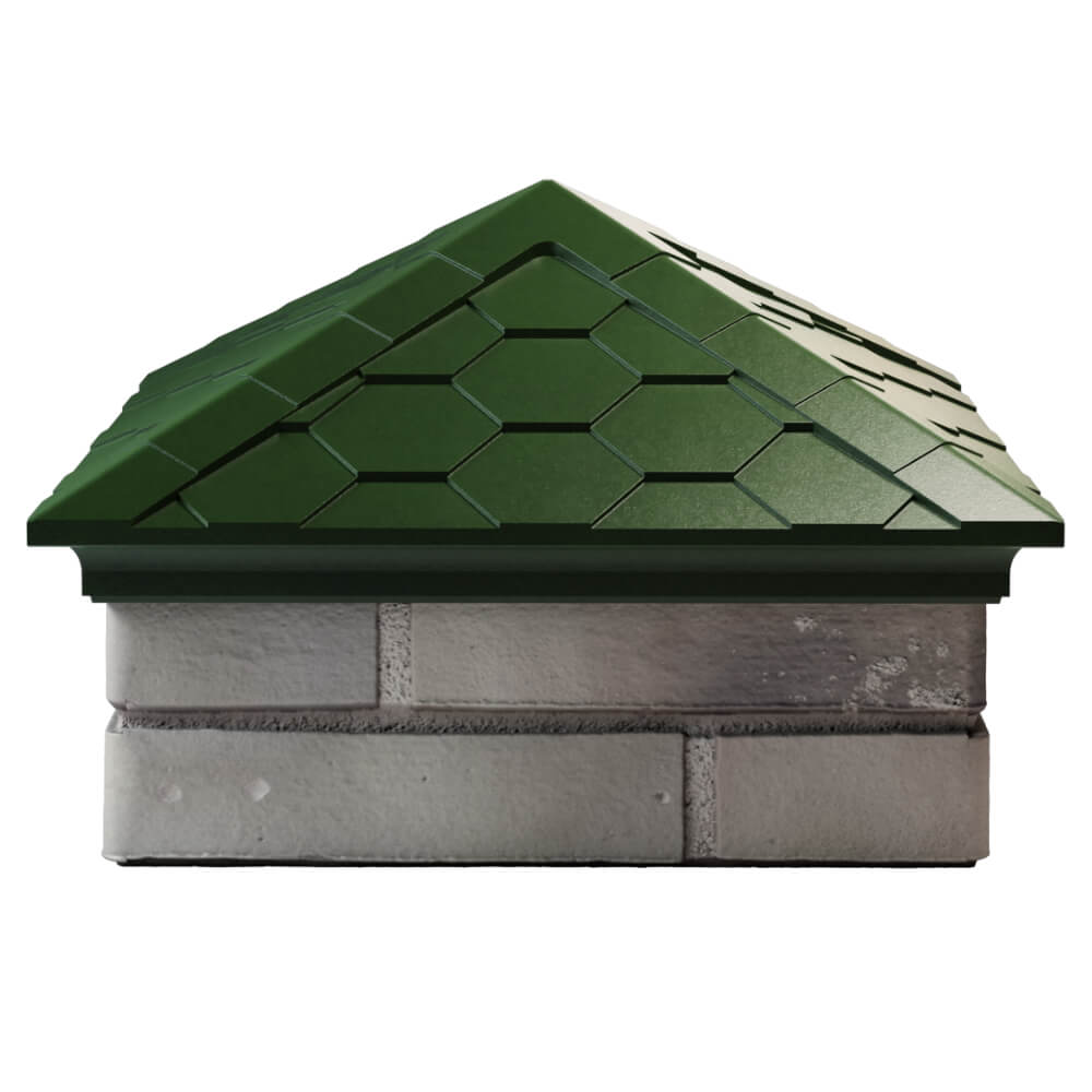 Колпак Zking Эверест Зеленый на столб 1.5х1.5 кирпича (390х390мм) Мариуполь фото