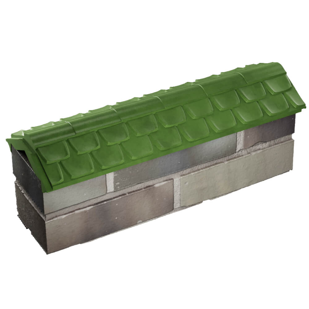 Парапет Zking Эльбрус Зеленый с посадкой на 0.5 кирпича (130мм) в Мариуполе фото
